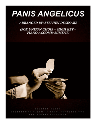 Book cover for Panis Angelicus (for Unison choir - High Key - Piano accompaniment)