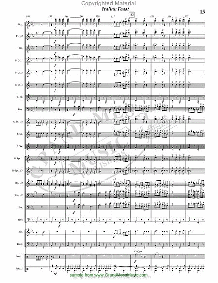 Italian Feast Italian Feast Concert Band scores gallery preview page 16