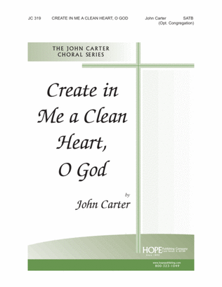 Book cover for Create in Me a Clean Heart, O God