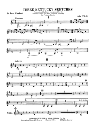 Three Kentucky Sketches: B-flat Bass Clarinet