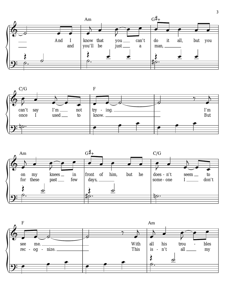 The Hill The Hill Easy Piano scores gallery preview page 3