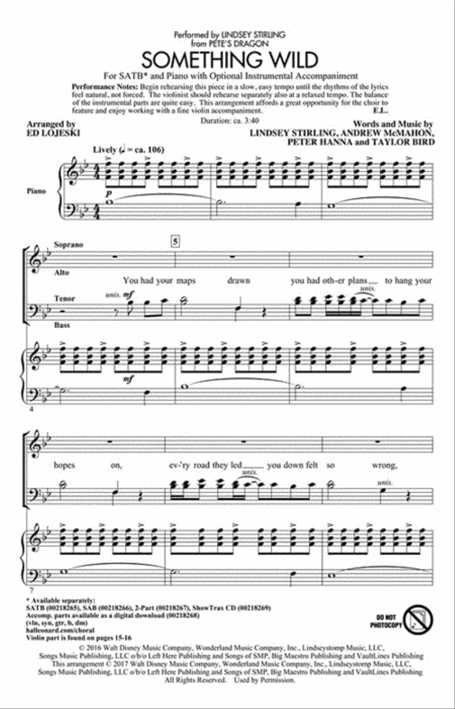 Something Wild Something Wild Choir scores gallery preview page 2