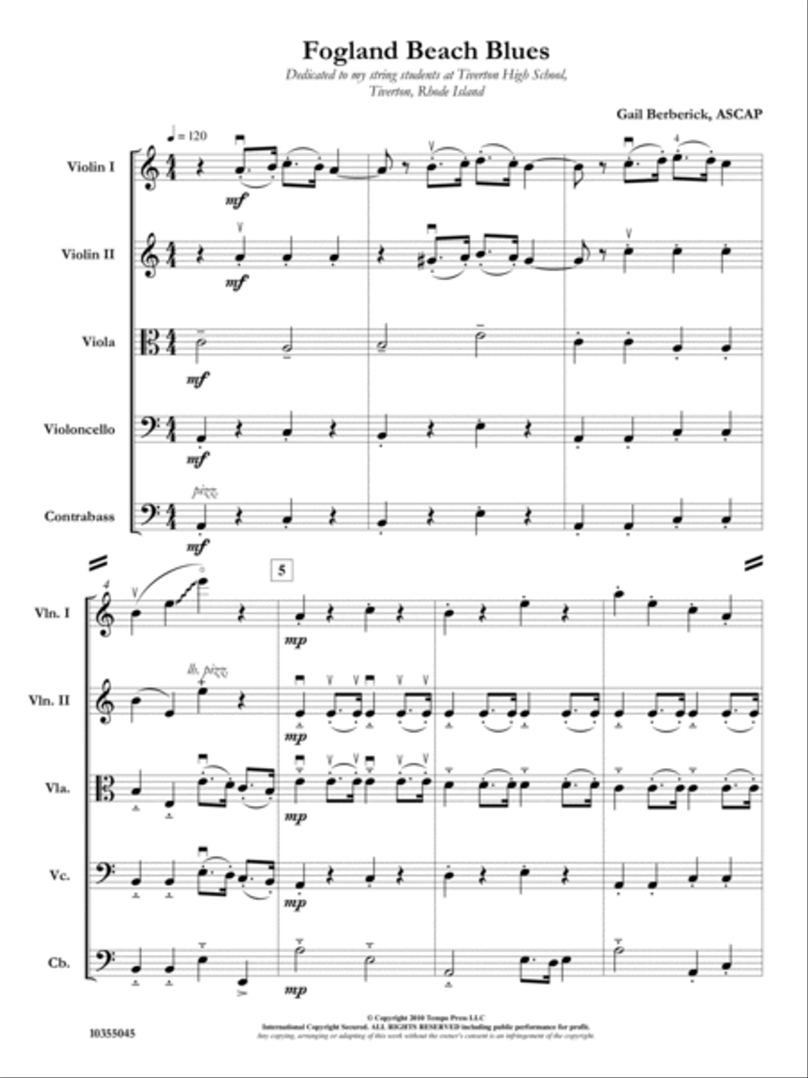 Fogland Beach Blues Orchestra scores gallery preview page 2