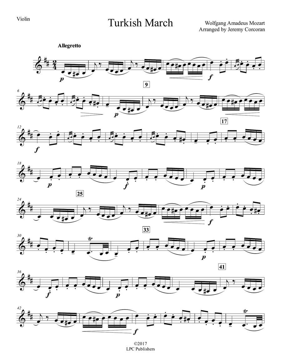 Turkish March for String Trio String Trio scores gallery preview page 6