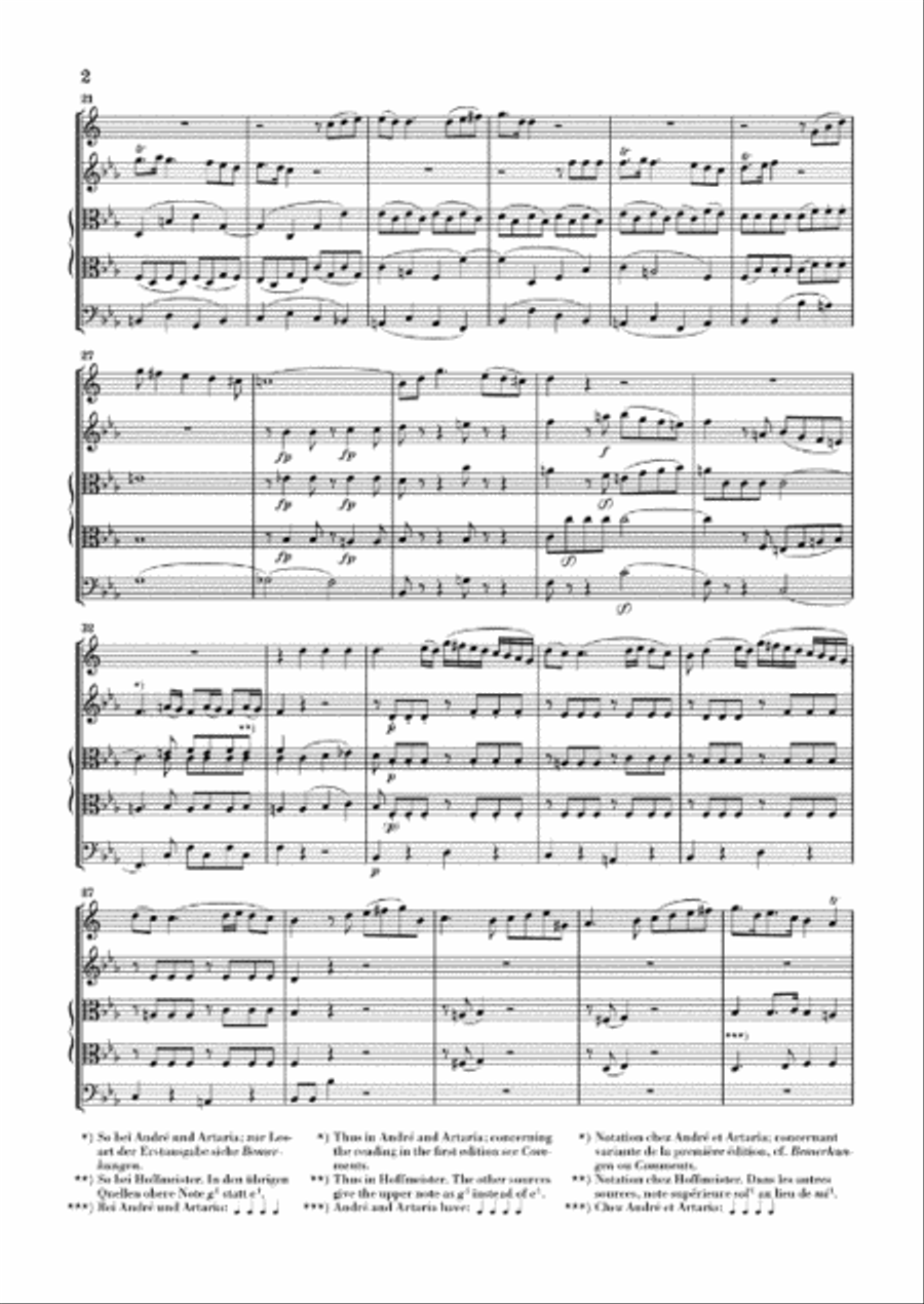 Horn Quintet in E-flat Major KV 407 (386c) Brass Quintet scores gallery preview page 3