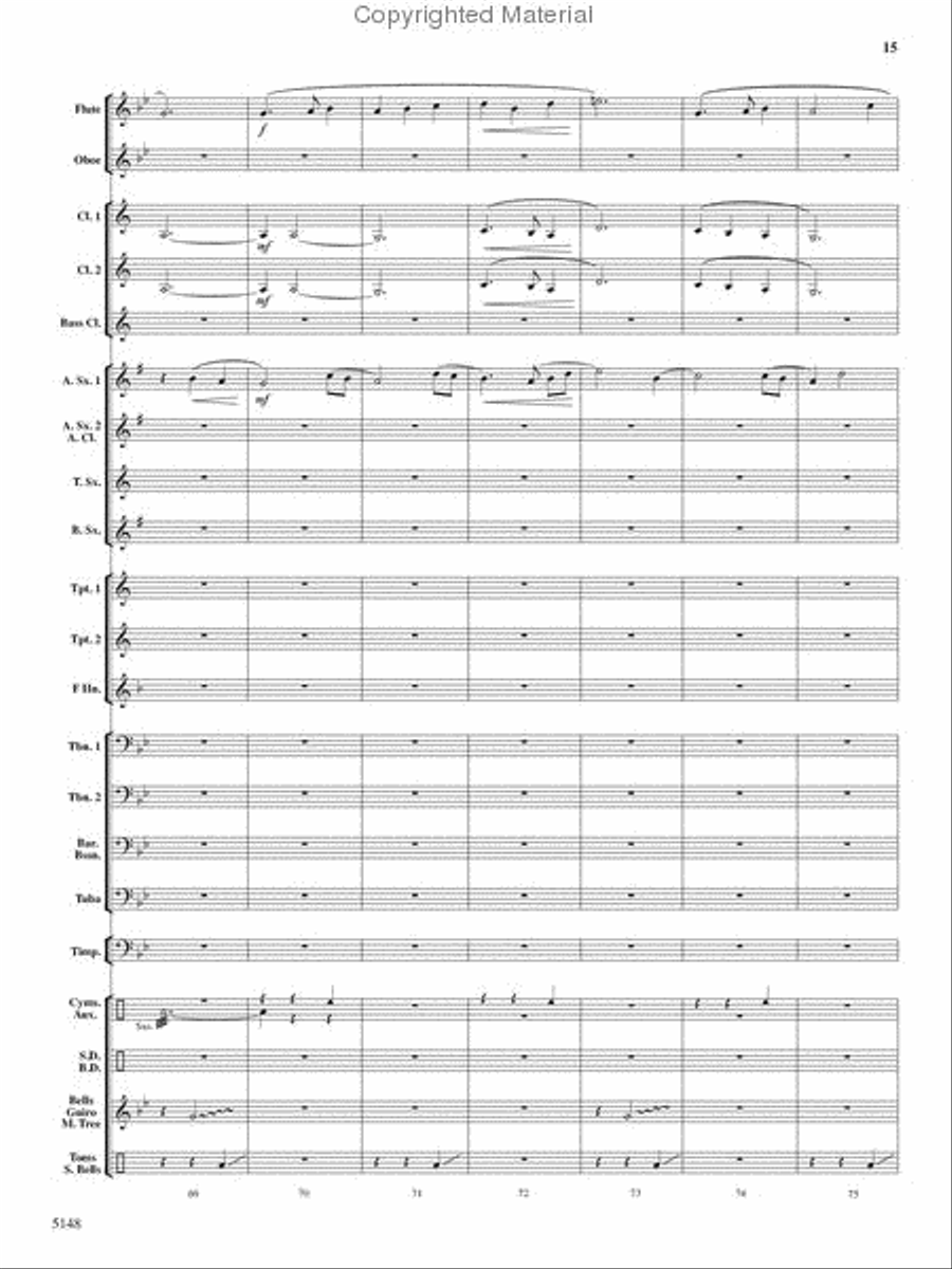 Fire Dance Fire Dance Concert Band scores gallery preview page 14