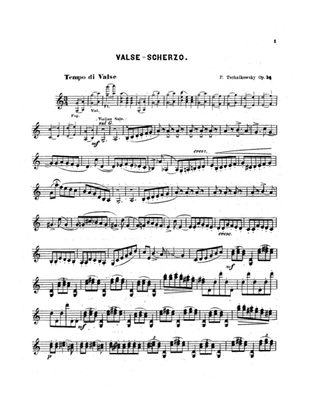 Book cover for Tchaikovsky: Valse Scherzo, Op. 34 (Urtext)