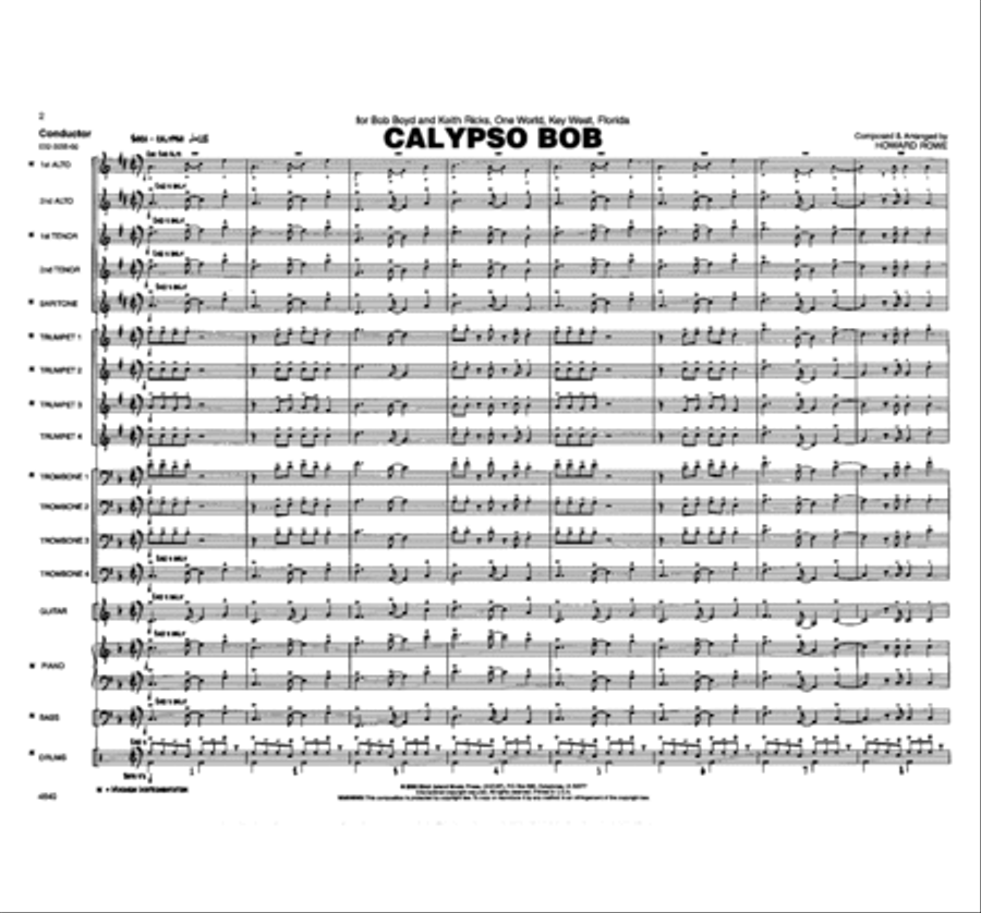 Calypso Bob Jazz Ensemble scores gallery preview page 2