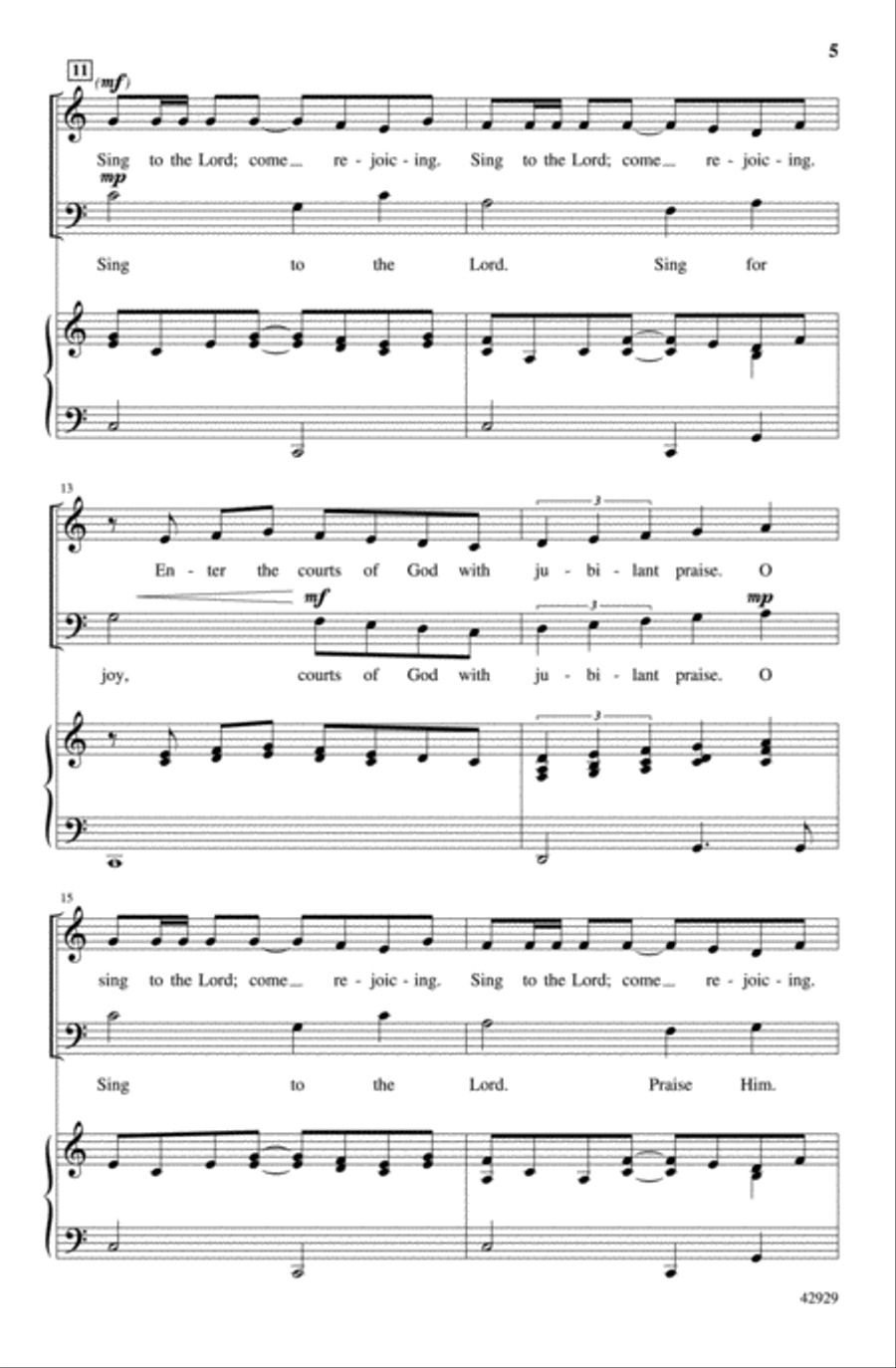 Come Rejoicing, Sing! 4-Part scores gallery preview page 4