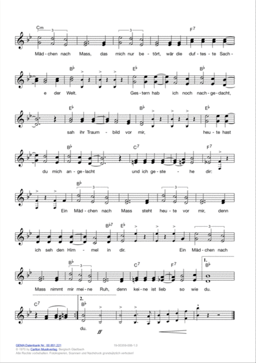 Ein Madchen nach Mass Voice scores gallery preview page 3