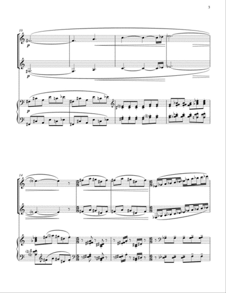 [Blank] Trio No. 1 for Flute, Clarinet, and Piano Small Ensemble scores gallery preview page 5