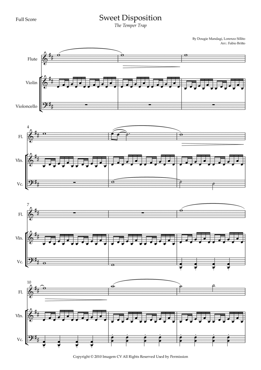 Sweet Disposition Small Ensemble scores gallery preview page 1