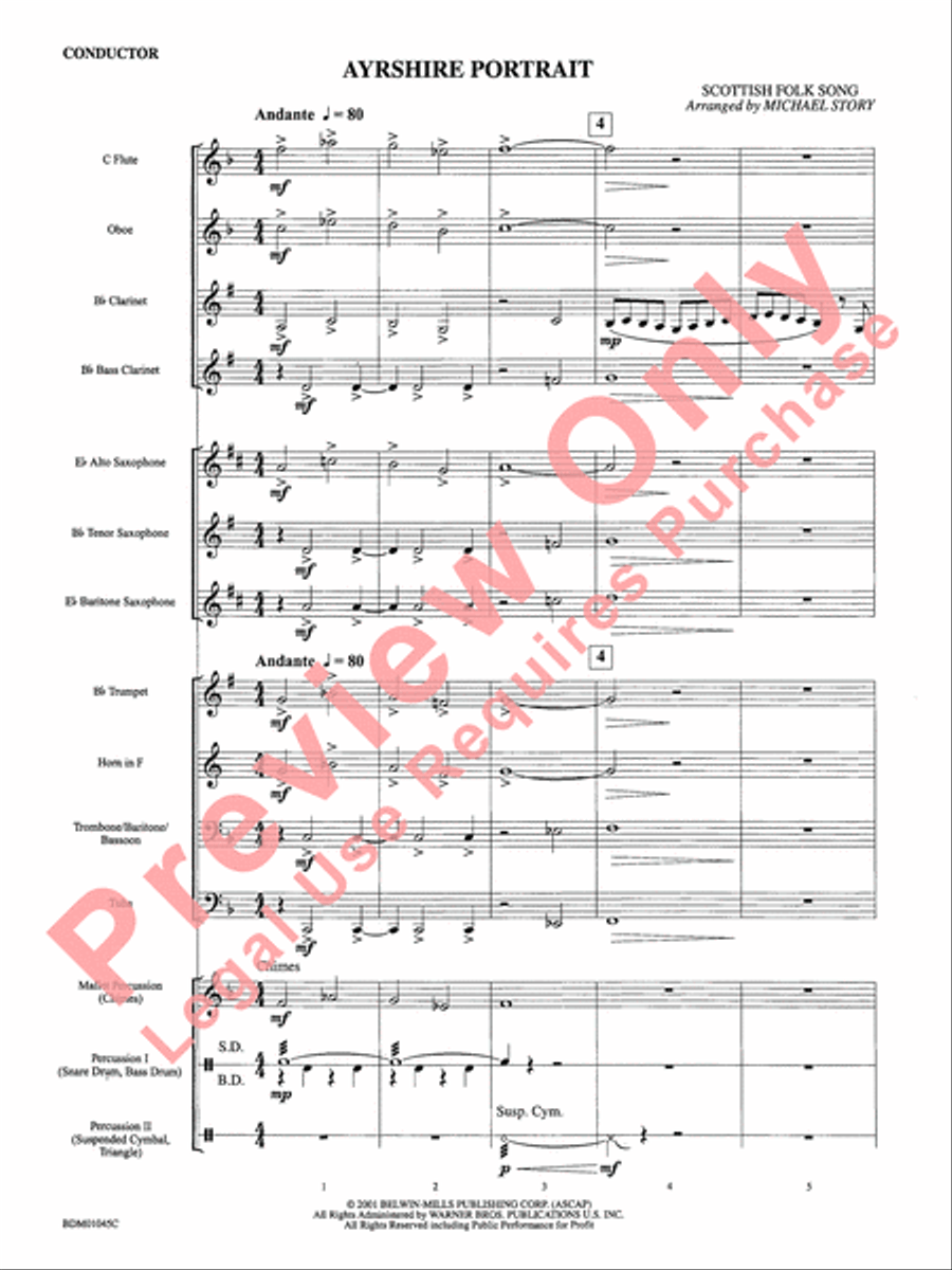 Ayrshire Portrait Concert Band scores gallery preview page 4