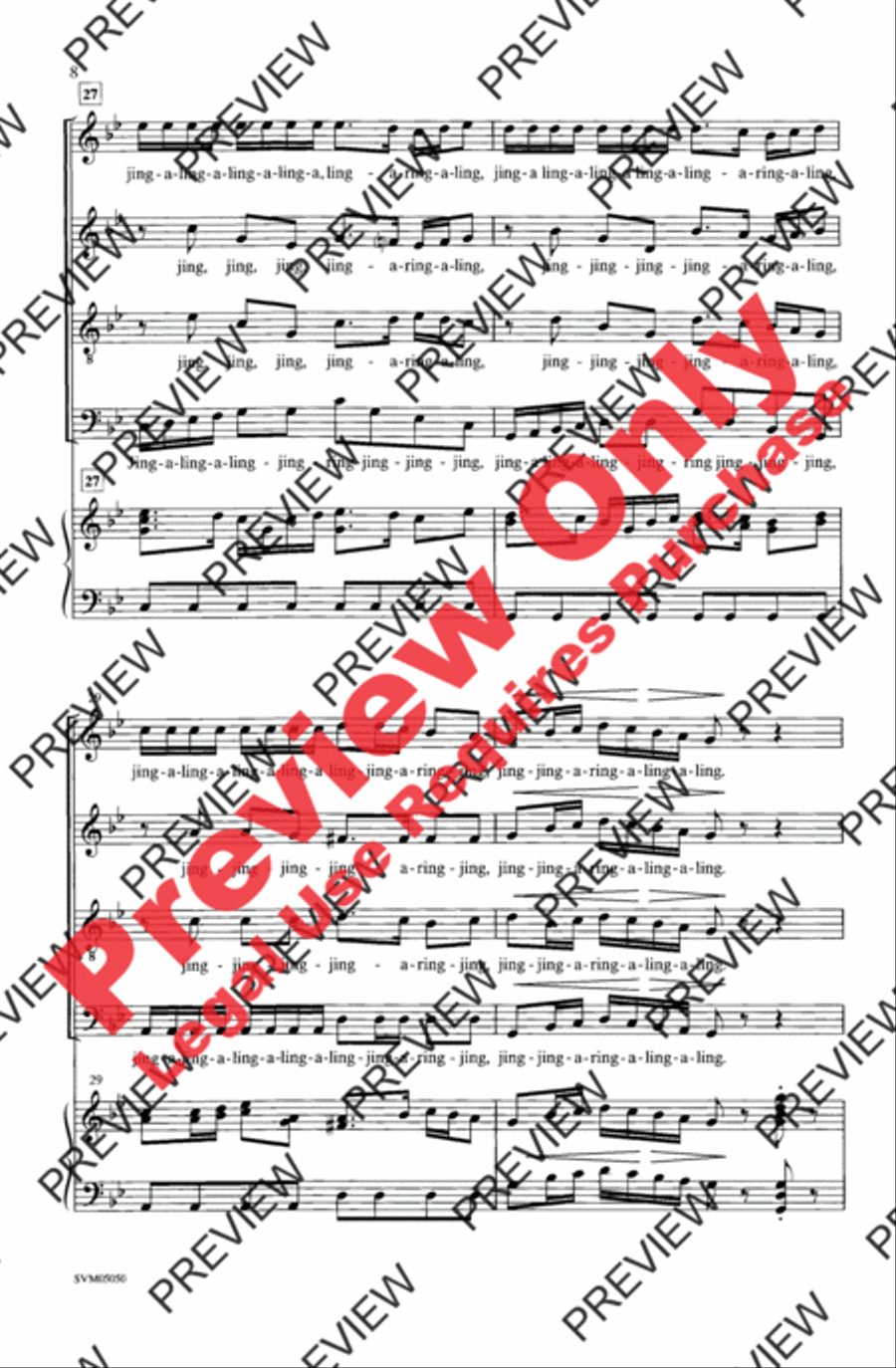 Sleigh Bells 4-Part scores gallery preview page 8