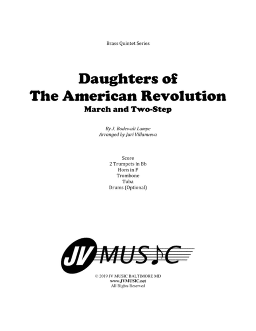 Daughters of The American Revolution for Brass Quintet image number null