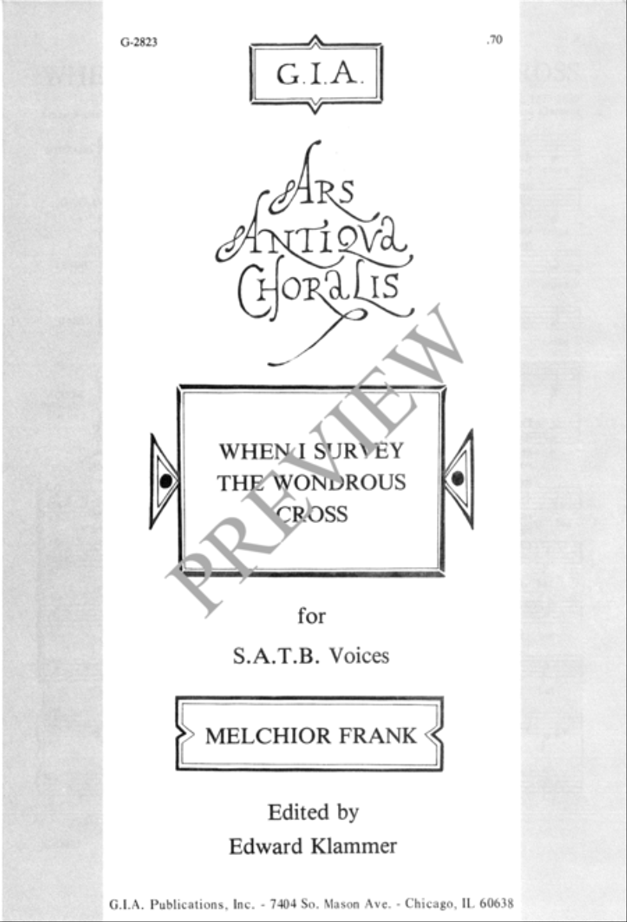 When I Survey the Wondrous Cross 4-Part scores gallery preview page 2