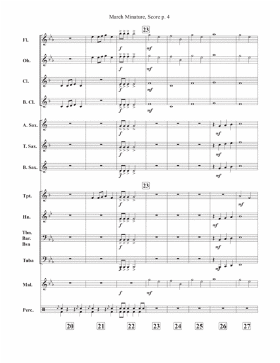 March Miniature Concert Band scores gallery preview page 4