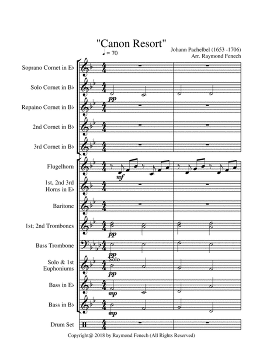 Canon Resort-J-Pachelbel- Brass Band - Intermediate/ Advanced Intermediate level image number null
