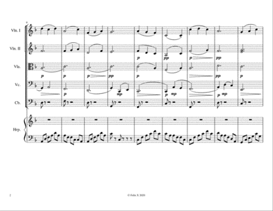 String Quintet - Moonlight Like Water Serenade String Quartet scores gallery preview page 2