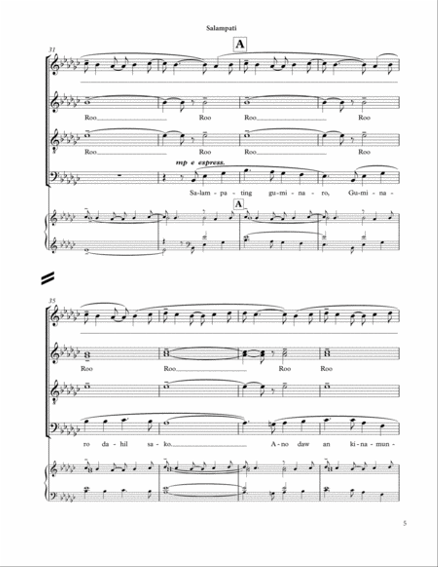 Salampati (Filipino folksong from the Bicol Region) Divisi scores gallery preview page 6
