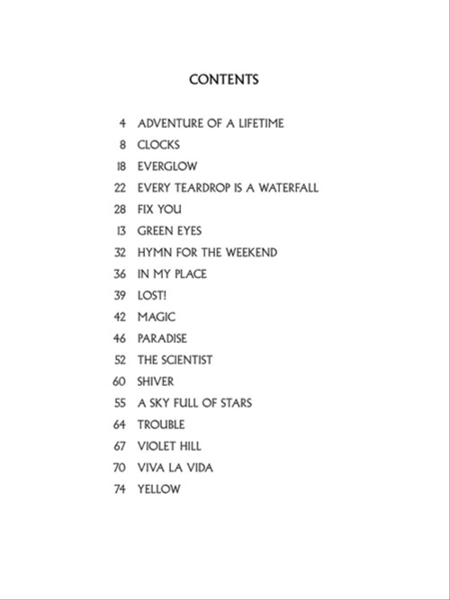 Very Best of Coldplay – 2nd Edition Electric Guitar scores gallery preview page 3