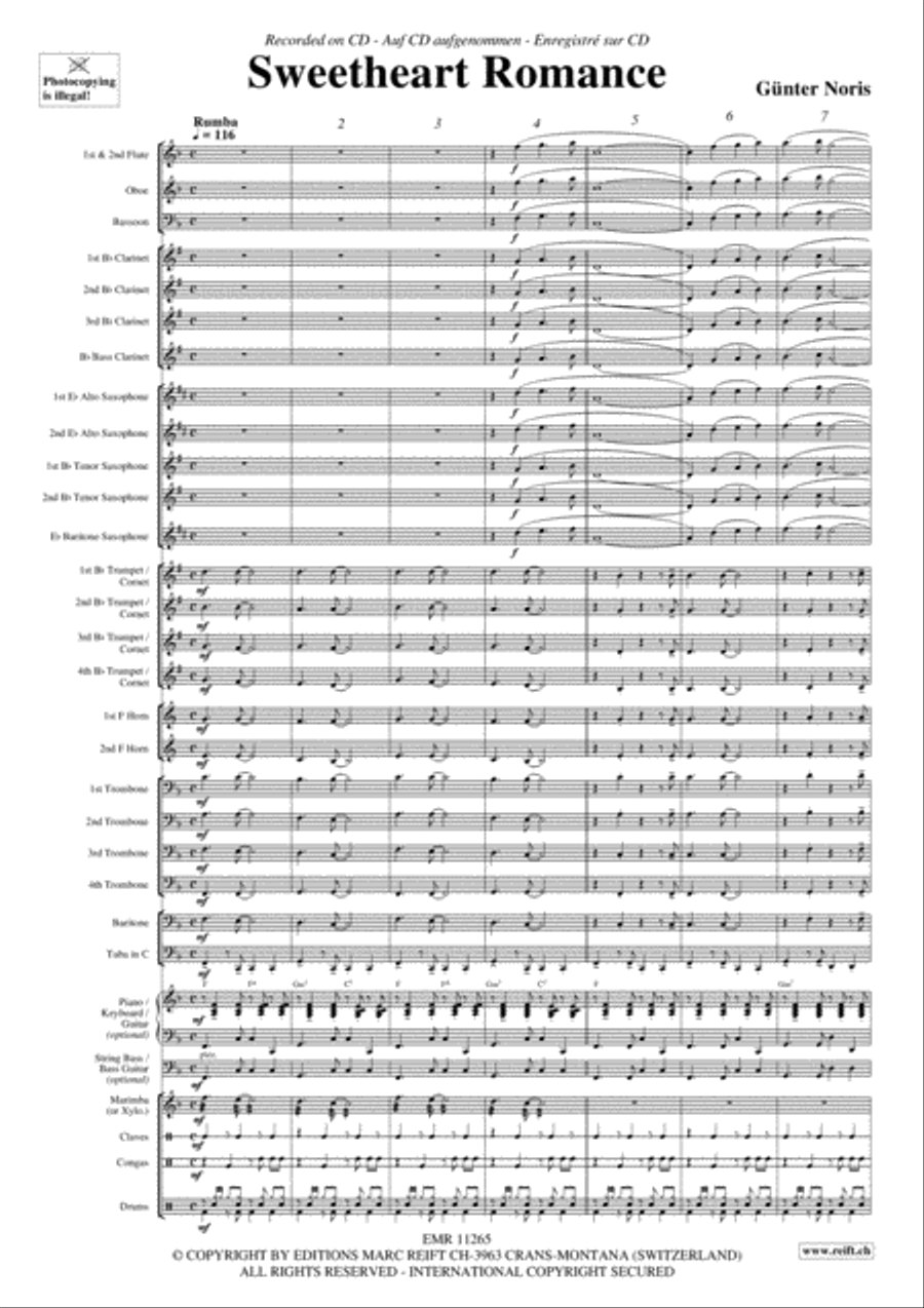Sweetheart Romance Concert Band scores gallery preview page 4