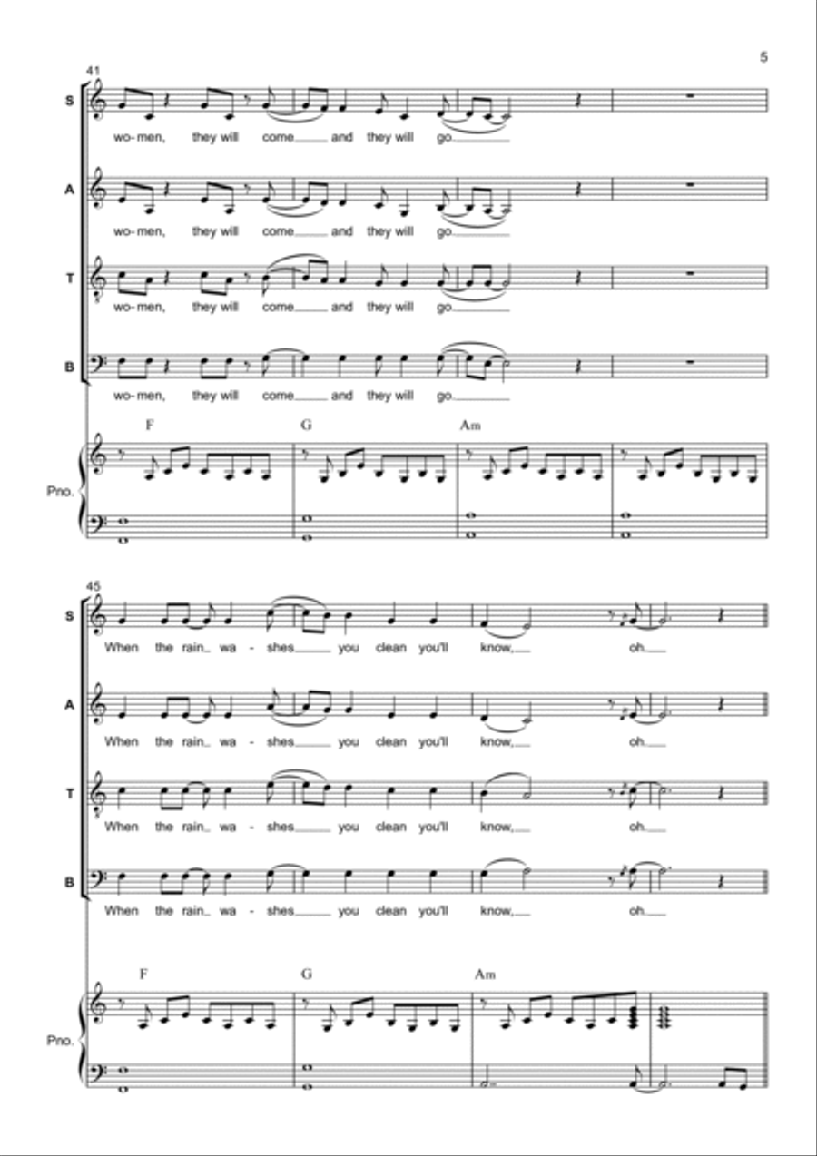 Dreams 4-Part scores gallery preview page 5