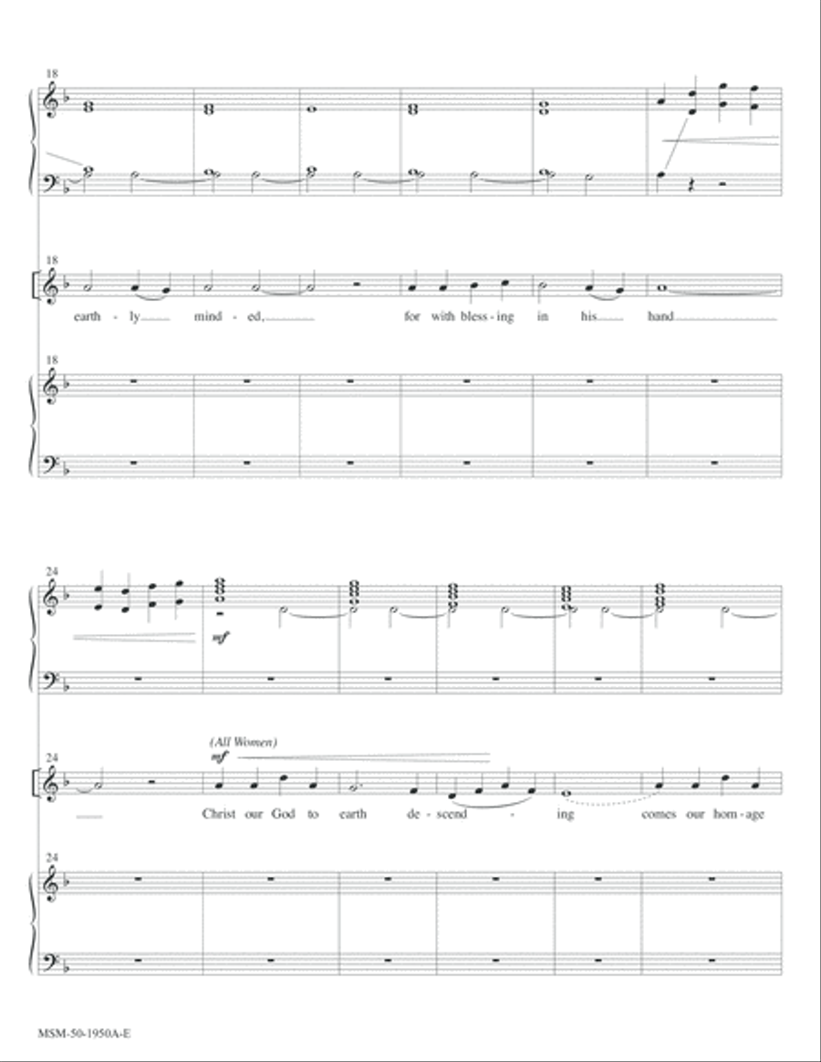 Processional on Let All Mortal Flesh Keep Silence (Downloadable Brass Score) Choir scores gallery preview page 3