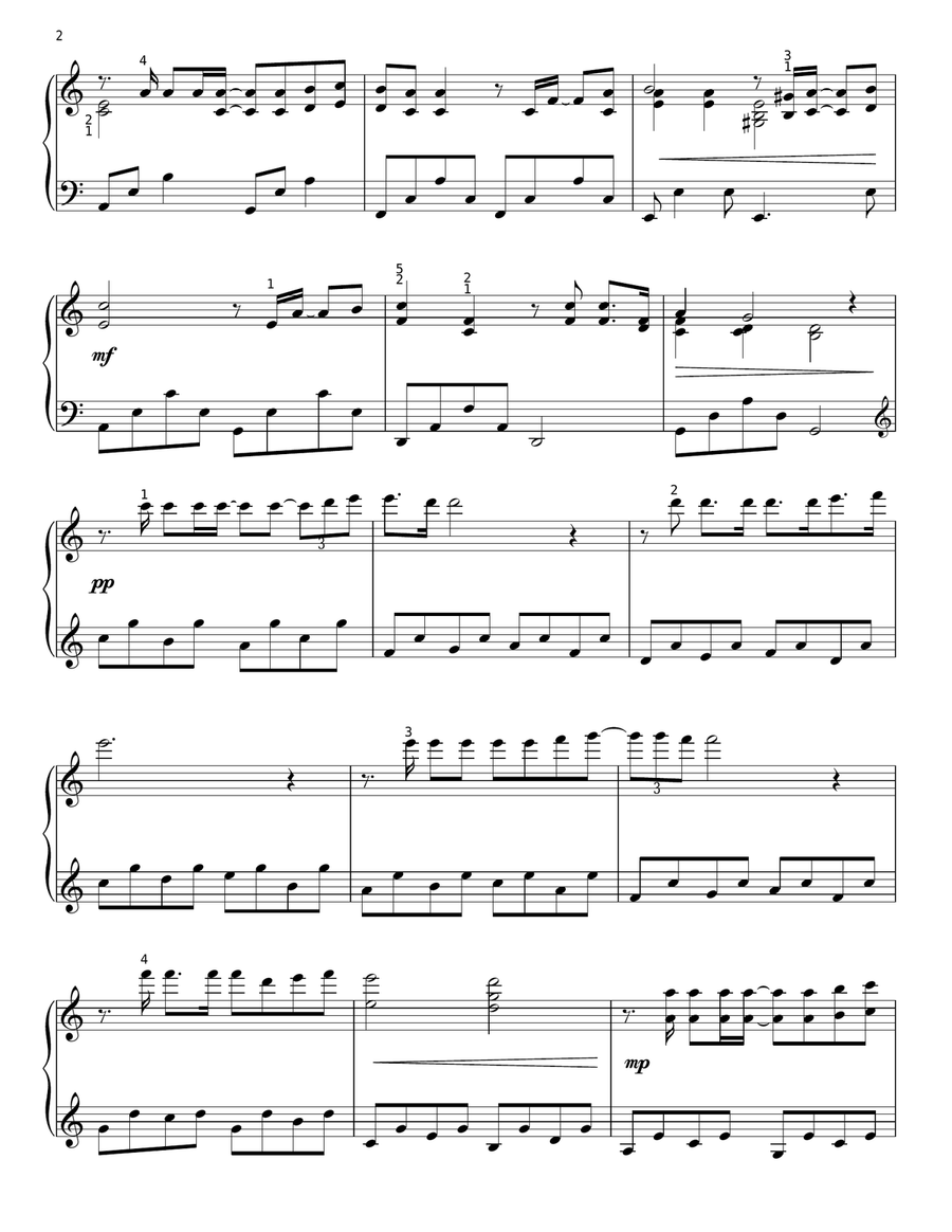 Because It's Christmas (For All The Children) Piano Solo scores gallery preview page 2