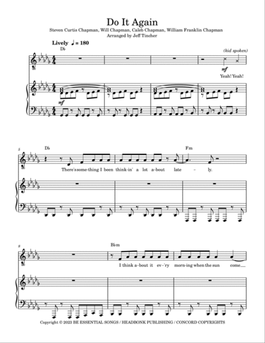 Do It Again Piano, Vocal, Guitar scores gallery preview page 2