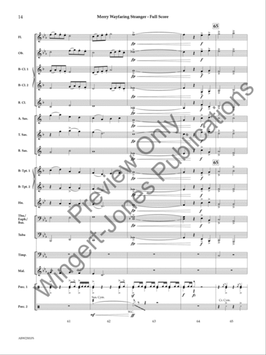 Merry Wayfaring Stranger Merry Wayfaring Stranger Concert Band scores gallery preview page 15