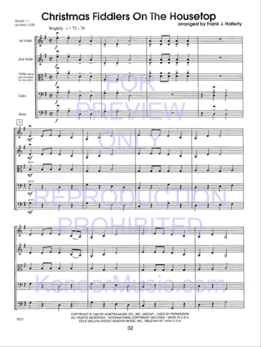 Kendor Concert Favorites , Volume 1 (Score) - with MP3s String Orchestra scores gallery preview page 37