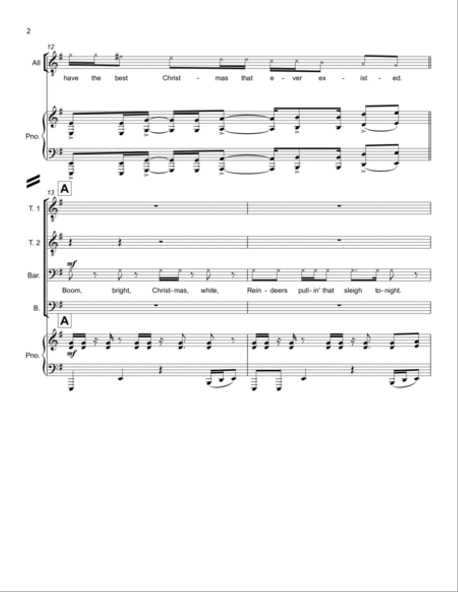 Hey Sis It's Christmas TTBB scores gallery preview page 2