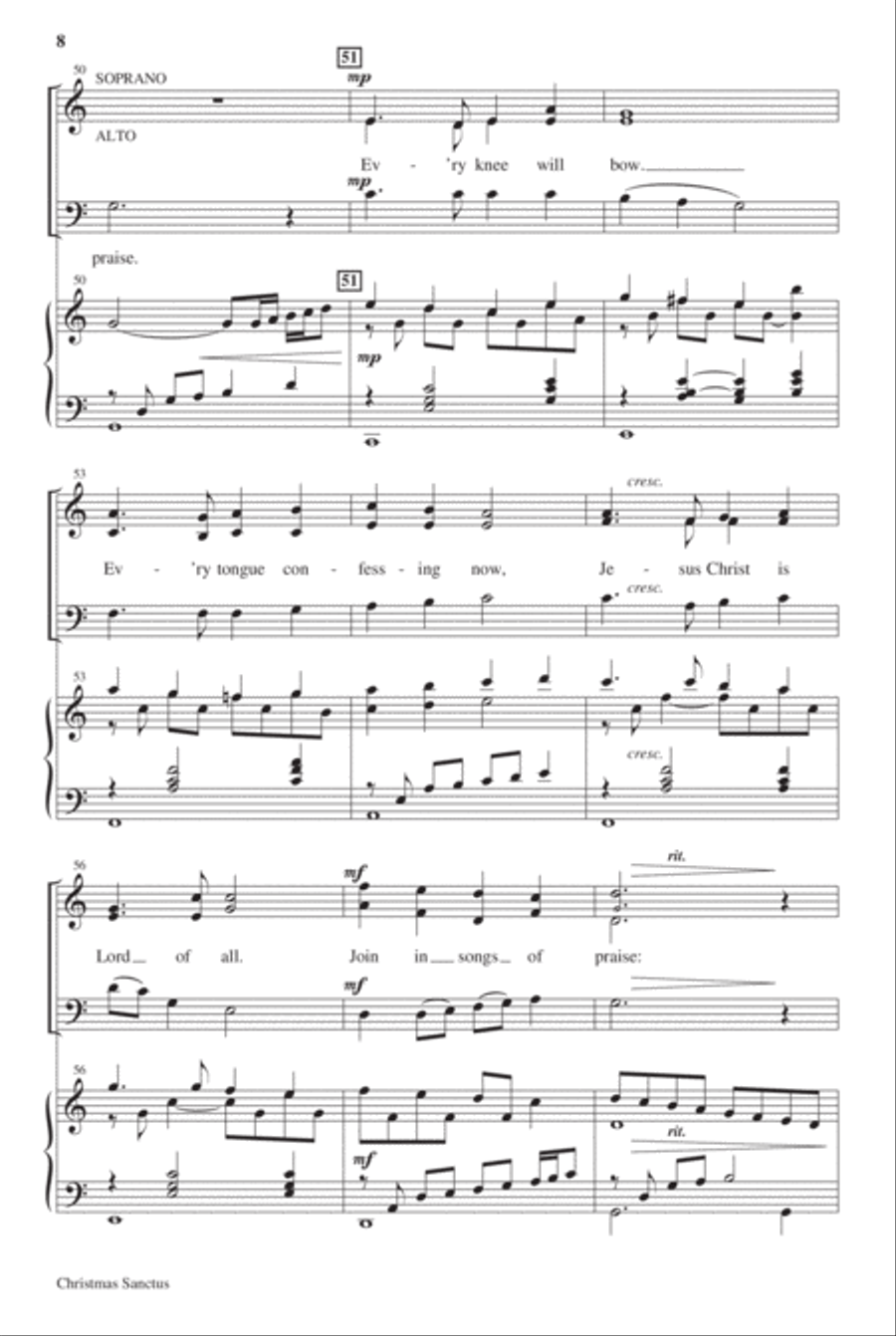 Christmas Sanctus 3-Part scores gallery preview page 9