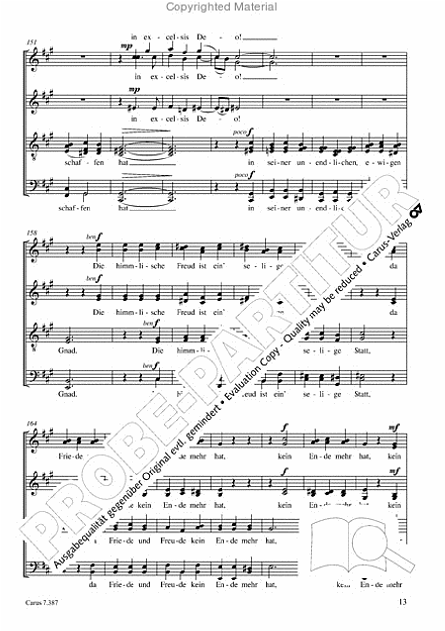 O Freude uber Freude O Freude uber Freude 4-Part scores gallery preview page 14