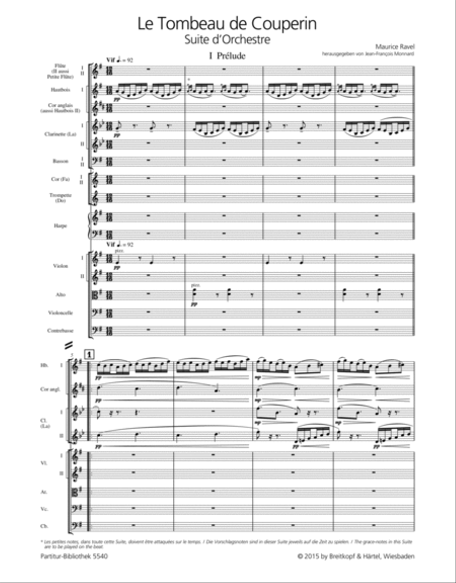 Le Tombeau de Couperin Orchestra scores gallery preview page 2