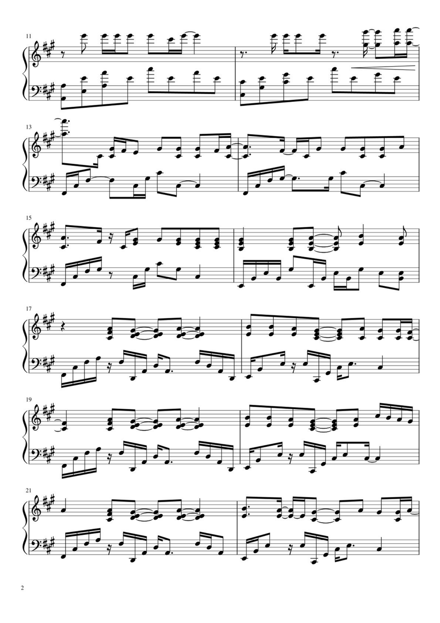 My Immortal Easy Piano scores gallery preview page 2
