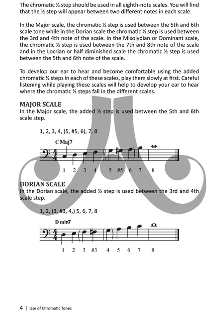 Bebop Scales: Jazz Scales And Patterns In All 12 Keys- Bass Clef Bass Clef Instrument scores gallery preview page 3