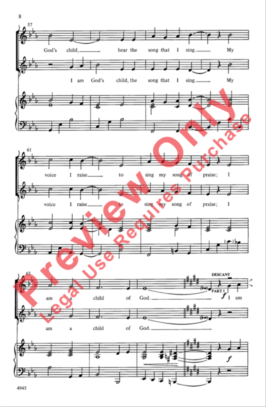 I Am God's Child 2-Part scores gallery preview page 7