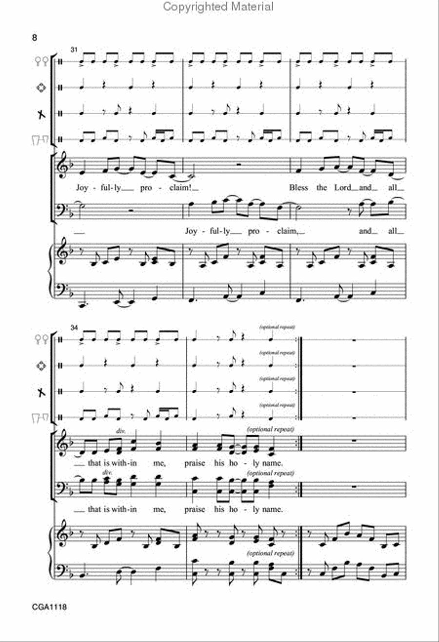 Bless the Lord, My Soul Bless the Lord, My Soul 4-Part scores gallery preview page 7