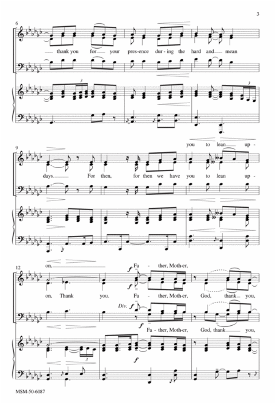Maya's Prayer for Peace (Downloadable) 4-Part scores gallery preview page 3