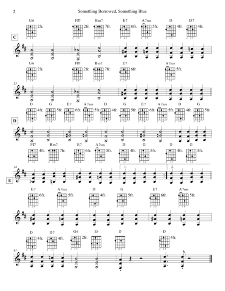 Something Borrowed, Somethiing Blue (for Two Guitars) Set of Parts scores gallery preview page 3