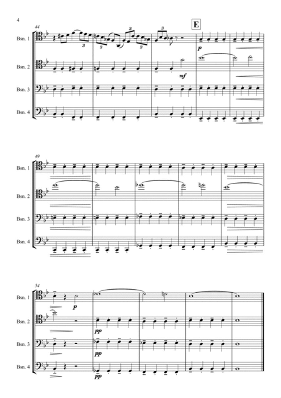 Manoir De Mes Reves (django's Castle) Bassoon Quartet scores gallery preview page 4