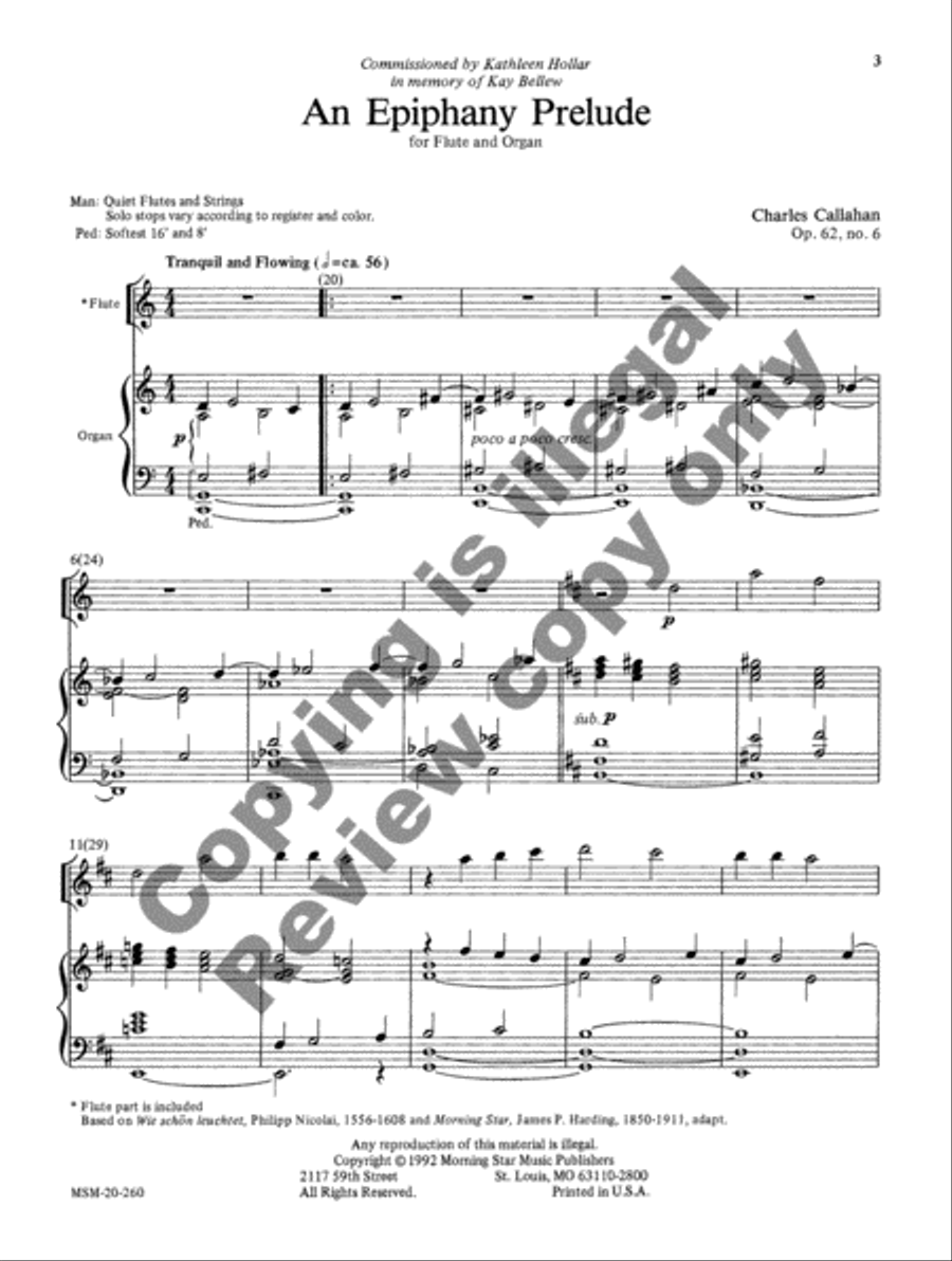 An Epiphany Prelude for Flute and Organ Flute Solo scores gallery preview page 7
