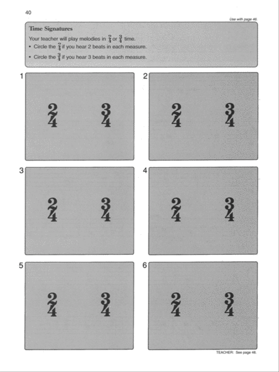 Alfred's Basic Piano Prep Course Activity & Ear Training, Book D Piano Method scores gallery preview page 4