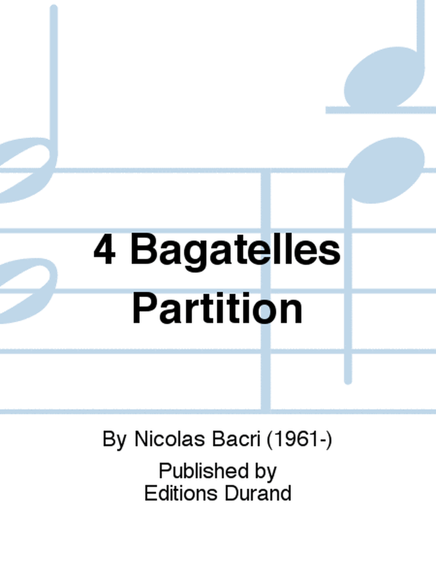 4 Bagatelles Partition