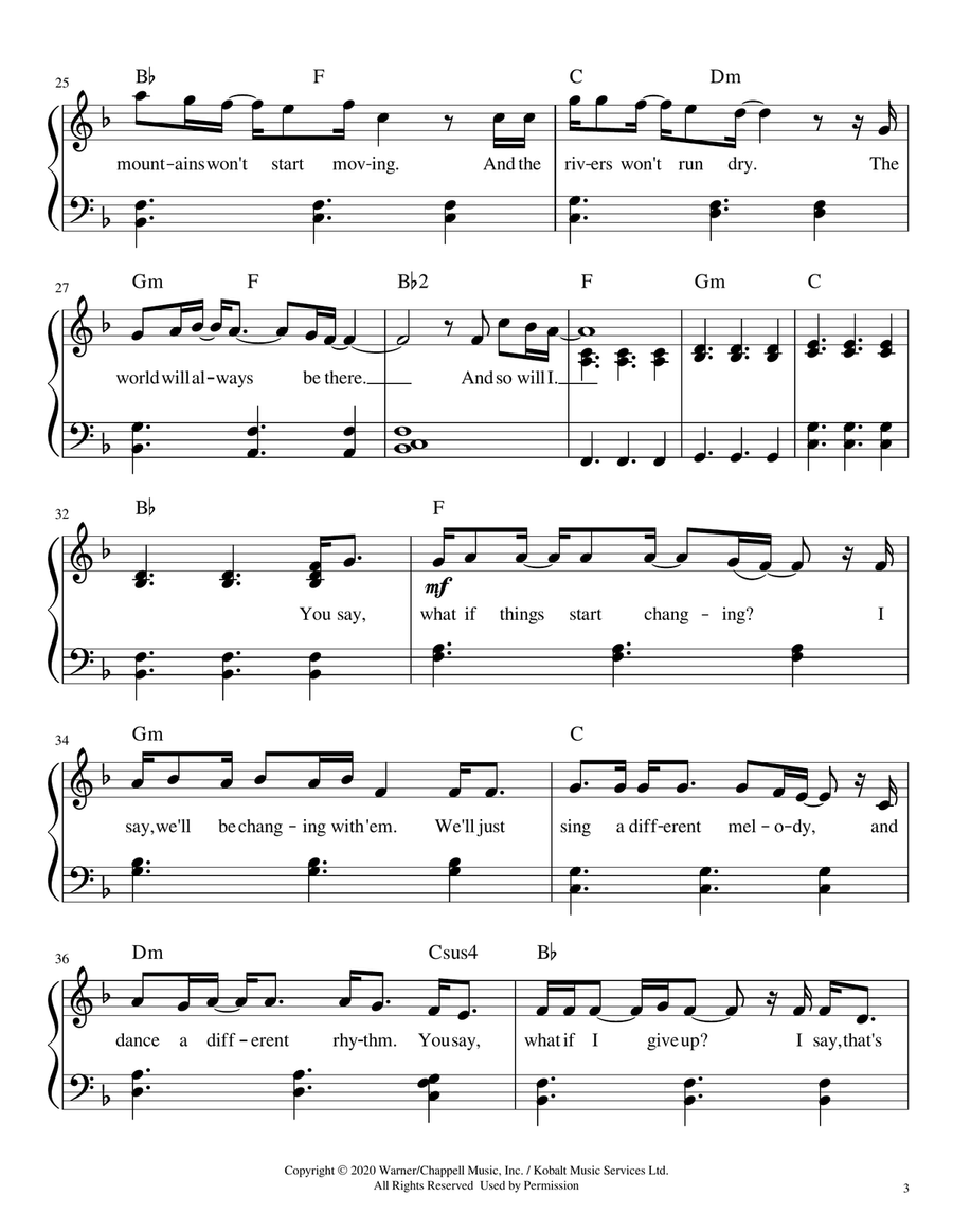 So Will I So Will I Piano, Vocal scores gallery preview page 3