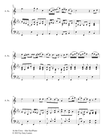 Gary Lanier: 3 HYMNS of THE CROSS, Set II (Duets for Alto Sax & Piano) image number null