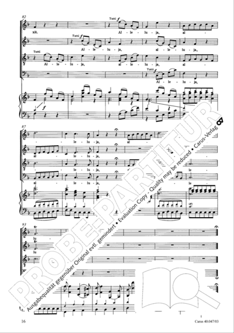 Regina coeli in C major 4-Part scores gallery preview page 17