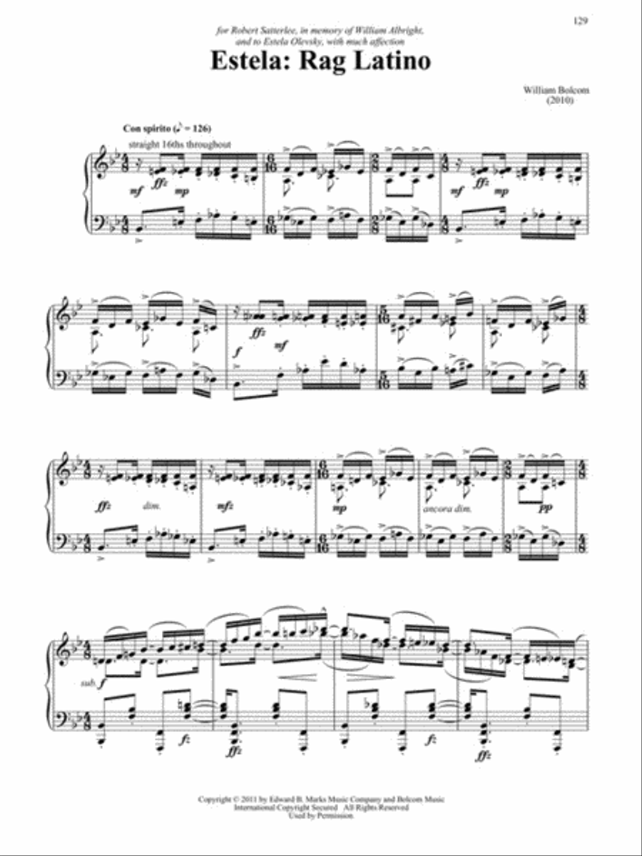 William Bolcom: Piano Works Piano Solo scores gallery preview page 6